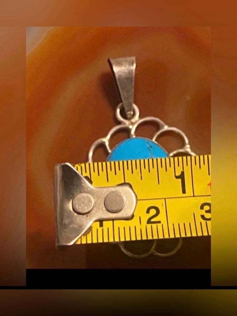 Sterling Silver Turquoise Statement Pendant #7863